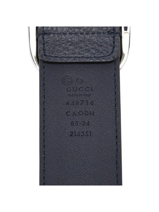 Gucci Belt 85 34 Navy Leather main image 4